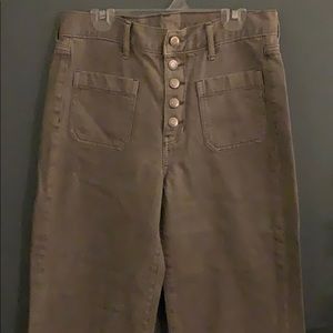 American eagle high rise cropped flare pants